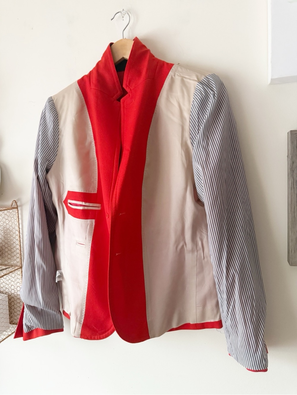 J.Crew Dark Orange Wool Schoolboy Blazer Size 6 Gold Crest Buttons Fall Preppy - Picture 12 of 15
